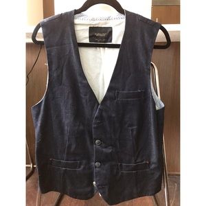Zara Man chambray vest M/L